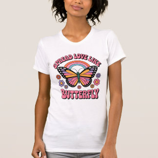Spread Kärlek som Butterfly T Shirt