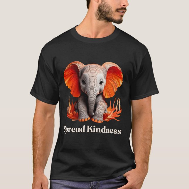 Spread Kindness Cute Orange-reddist Ba T Shirt (Framsida)