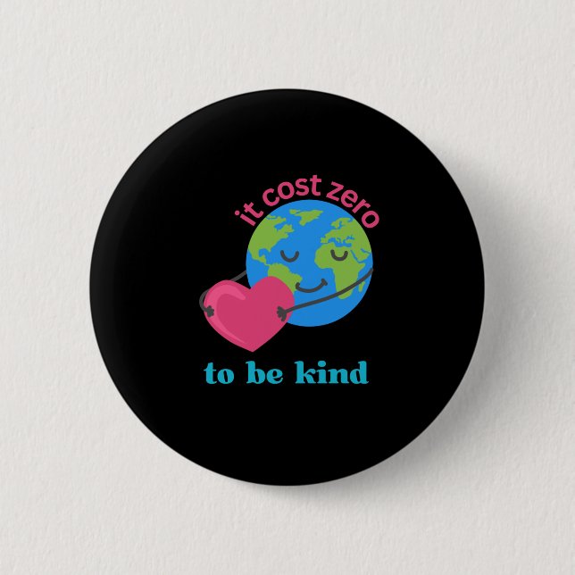 Spread Kindness Earth och Heart Illustration Stick Knapp (Framsida)