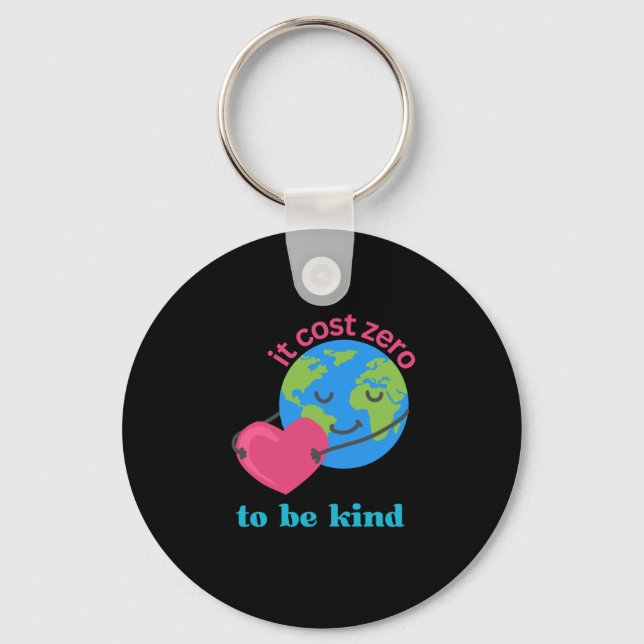 Spread Kindness Earth och Heart Illustration Stick Nyckelring (Framsida)