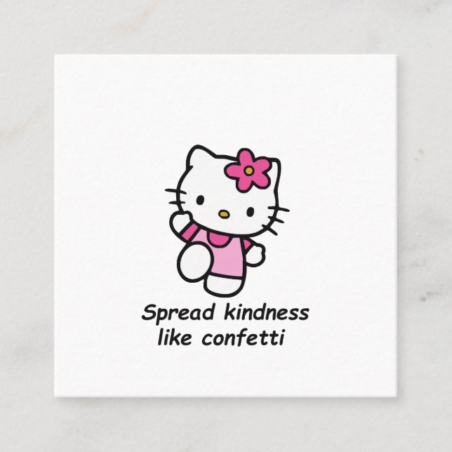 Spread Kindness Like Confetti Fyrkantigt Visitkort (Framsida)