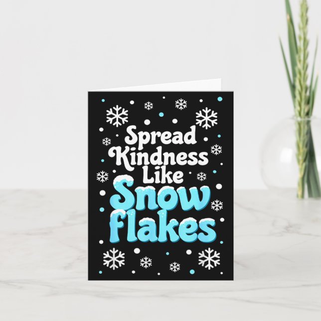 Spread Kindness Like Snowflakes Snow Days Sitive M Kort (Framsida)