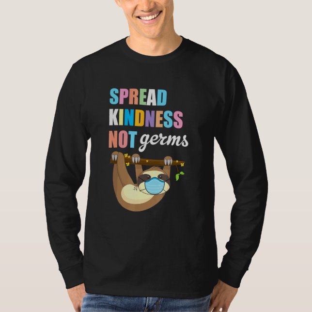 Spread Kindness not Germs Essential Sloth Animal T Shirt (Framsida)