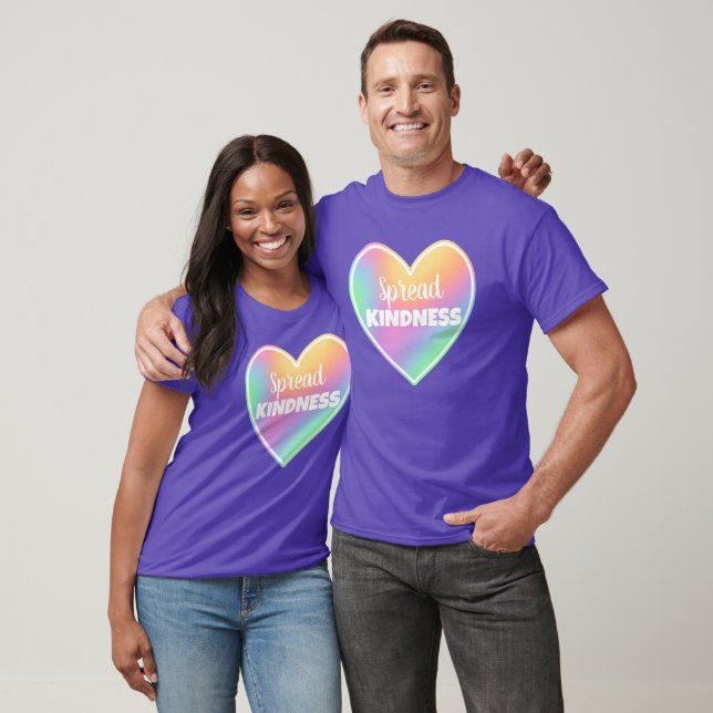Spread Kindness Pastel Rainbow Heart T Shirt (Unisex)