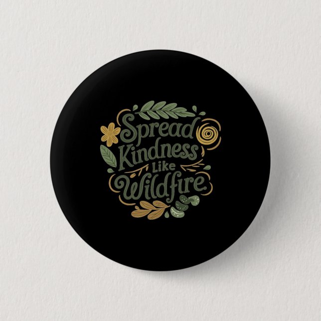 Spread Kindness - Positive Affirmation-etikett Knapp (Framsida)