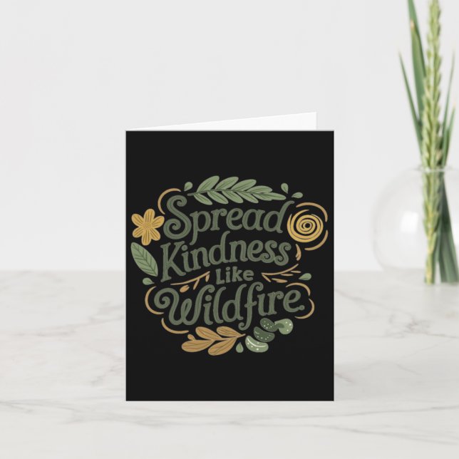 Spread Kindness - Positive Affirmation-etikett Kort (Framsida)