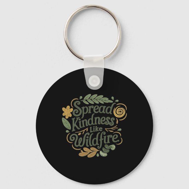 Spread Kindness - Positive Affirmation-etikett Nyckelring (Framsida)