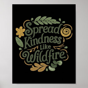 Spread Kindness - Positive Affirmation-etikett Poster