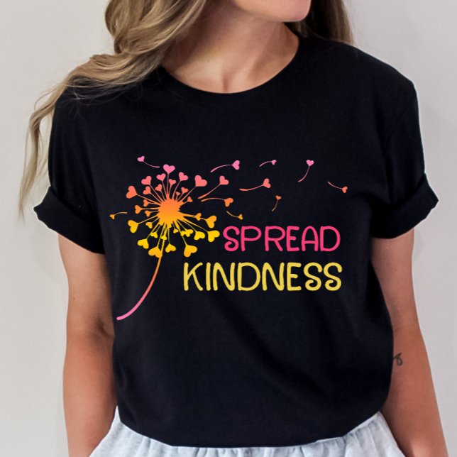 Spread Kindness Positivity Tee, be-sort T Shirt (Skapare uppladdad)