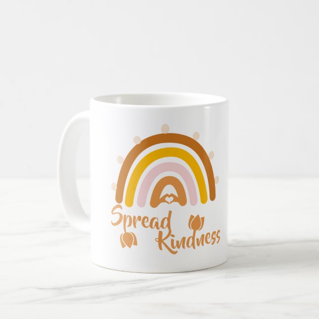 Spread Kindness - Rainbow Spread Kindness Kaffemugg (Framsida vänster)