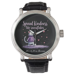 Spread Kindness som Snöflingor Mysiga vinter Vibes Armbandsur