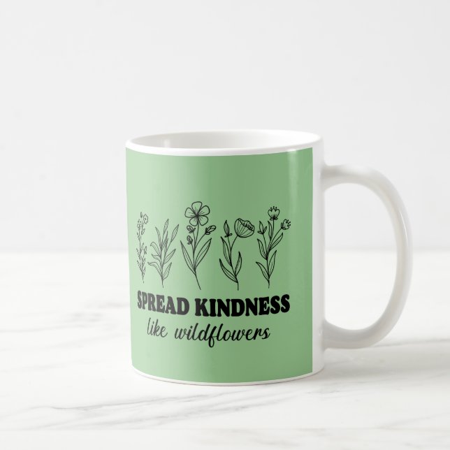Spread Kindness som Wildblommor Kaffemugg (Höger)