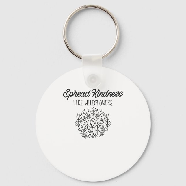 Spread Kindness som Wildblommor Sweet Positive Nyckelring (Framsida)