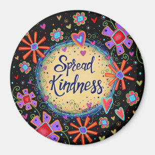 Spread Kindness Trendig Roligt Blommigt Modern Söt Magnet