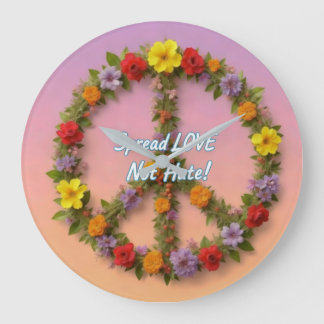 Spread Love Not Hate Stor Klocka