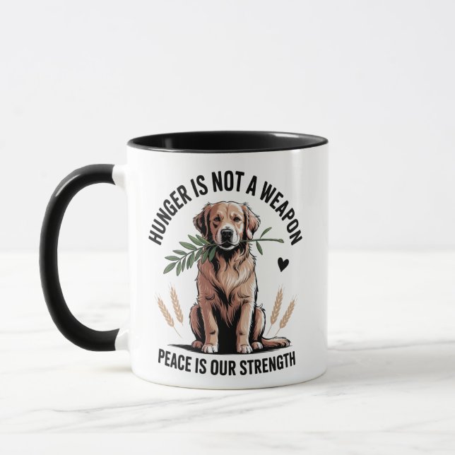 Spread Love & Peace with Our Golden Retriever  Mugg (Vänster)