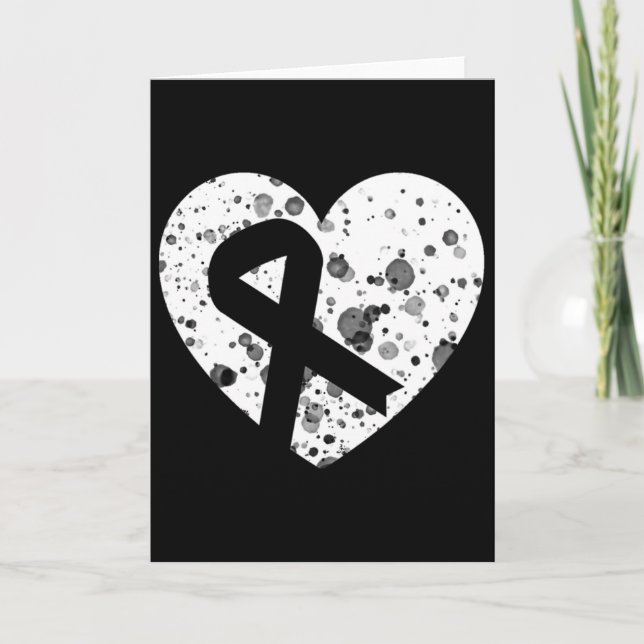 Spread Love With Graphic Heart And Ribbon Cancer  Kort (Framsida)