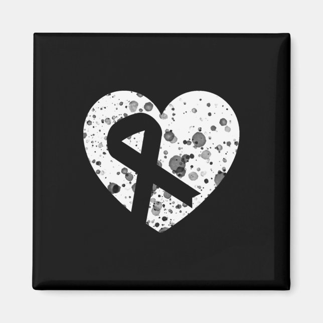 Spread Love With Graphic Heart And Ribbon Cancer  Magnet (Framsidan)
