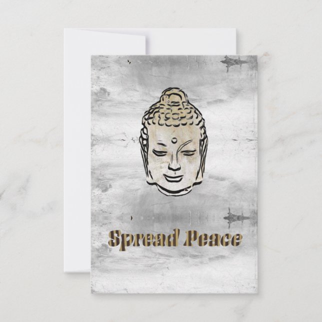Spread Peace Buddha Tack Kort (Framsida)
