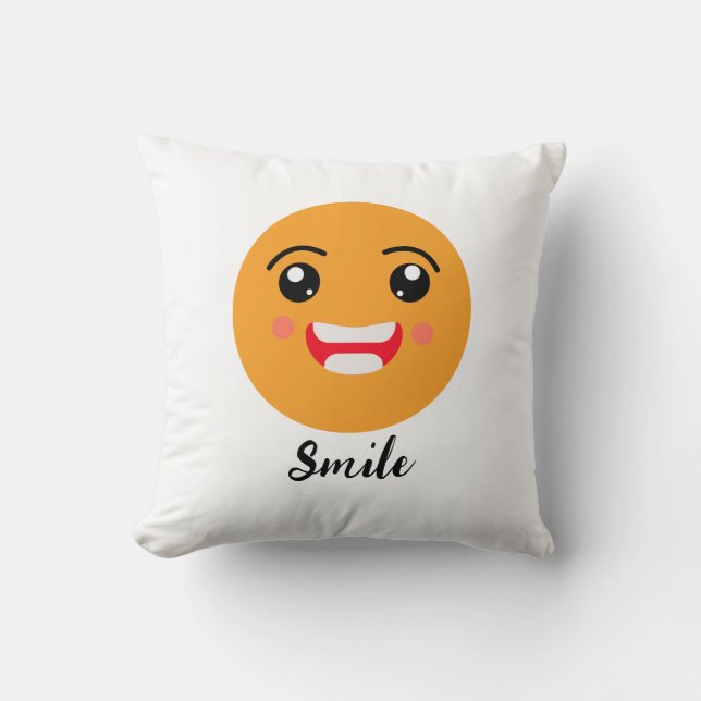 Spread Smiles on Emoji Day: Lycklig Emoji Collecti Kudde (Framsida)