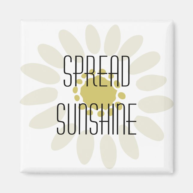 Spread Sunshine Gult Flower Magnet (Framsidan)
