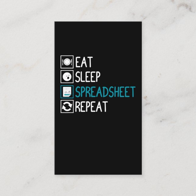 Spreadsheet Accountant Tax Auditor Bookkeeping Visitkort (Framsida)