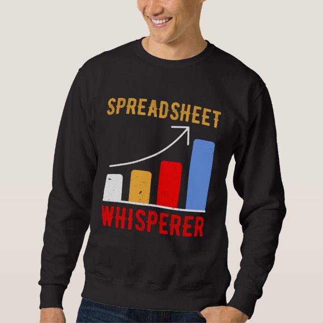 Spreadsheet Whisperer Actuaries Data Science Stats Lång Ärmad Tröja (Framsida)