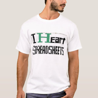 spreadsheets2 t-shirt