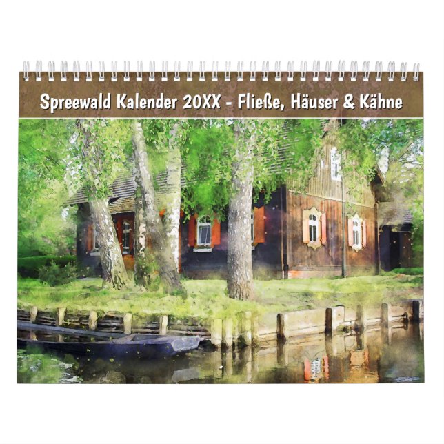 Spreewaldskalender – Floder, Hus & Båtar Kalender (Omslag)