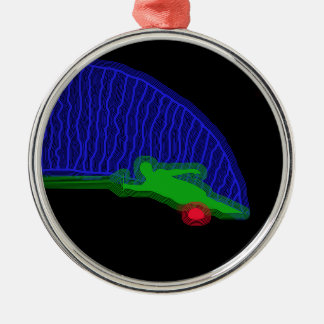 Sprej för neon för SlalomvattenSkier Julgransprydnad Metall