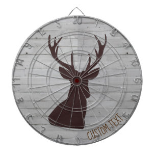 Sprej målad hjort på Dartboard för Fauxvitträ Darttavla