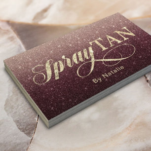 Sprej som garvar modernt Burgundy rött glitter Visitkort