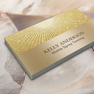Sprej som garvar modernt guld- glödglitter för visitkort