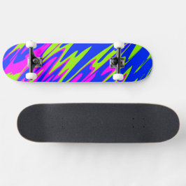 Sprejfärg, Rosa, blå Mini Skateboard Bräda 18,5 Cm