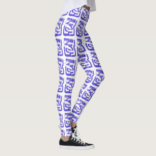 sprejmålad abstrakt Thunder_Cove blue all färg Leggings