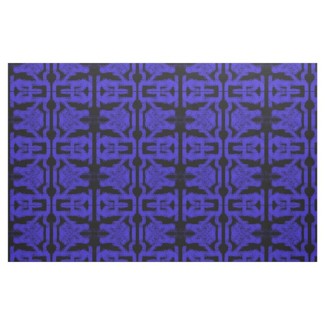 sprejmålad abstrakt Thunder_Cove blue/black Tyg (Fat Quarter)