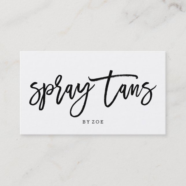 Sprejtunna logotyp svart, enkel minimalistisk typo visitkort (Framsida)