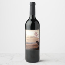 Spreset Bröllop,Plumeria Vinflaska Etikett