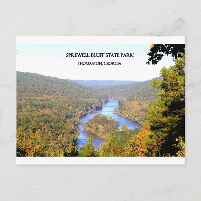 SPREWELL BLUFF STATE PARK - Thomaston, Georgia Vykort (Framsida)