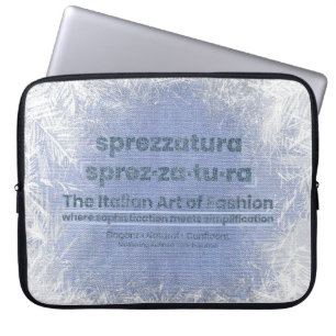 SPREZZATURA: DEN ITALIENSKA MODEKONSTEN-BlueDenim Laptop Fodral