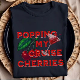 Spricka Mina Kryssningskörsbär Rolig Kryssning Trö T Shirt