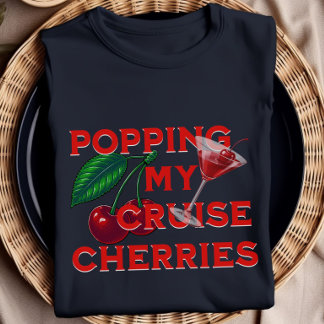 Spricka Mina Kryssningskörsbär Rolig Kryssning Trö T Shirt