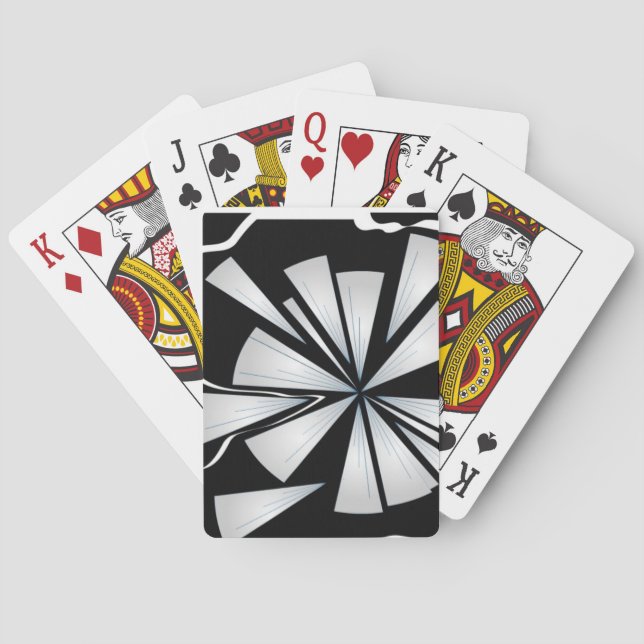 "Sprickad" digital bild av krossat glas Kortlek (Baksidan)