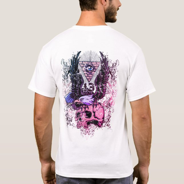 Sprickad örning, Skull och alla som ser Öga T-Shir T Shirt (Baksida)