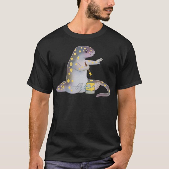 Sprickad salamander målning på t shirt (Framsida)