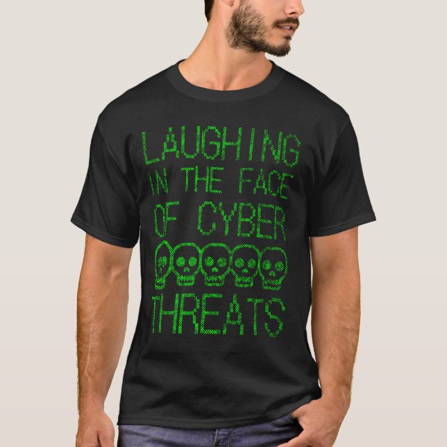 Sprickad underlig etisk hackning cybersäkerhet t shirt (Framsida)