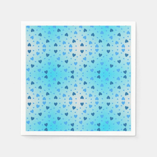 Sprickade blå Hearts i virvling av diamanten ring. Pappersservett (Framsidan)