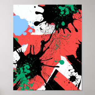 Sprickade Chaos i Färg Poster