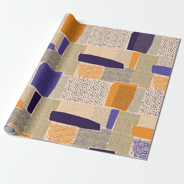 Sprickade geometriska linjeformer. Abstrakt Backgr Presentpapper (Utrullad)