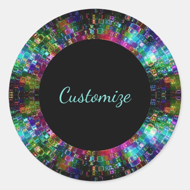 Sprickade glasrutor Spiral Runt Klistermärke (Framsida)